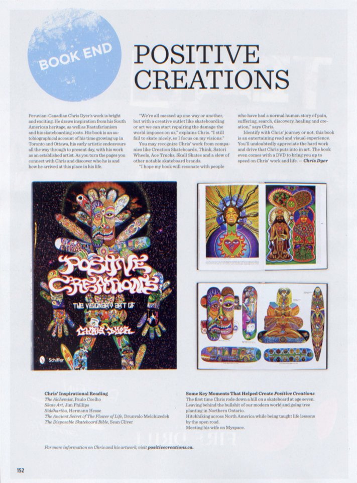 Visionary Art of Chris Dyer Book in SBC Skateboard Magazine